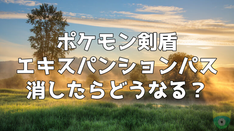 ポケモン剣盾のエキスパンションパス Dlc を消したらどうなる ポケモニット